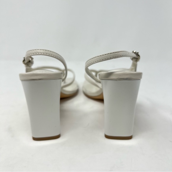 NEW Tony Bianco x Revolve Curtis Heeled Sandals Ivory Leather Thong Heels Size 8 - Picture 7 of 15